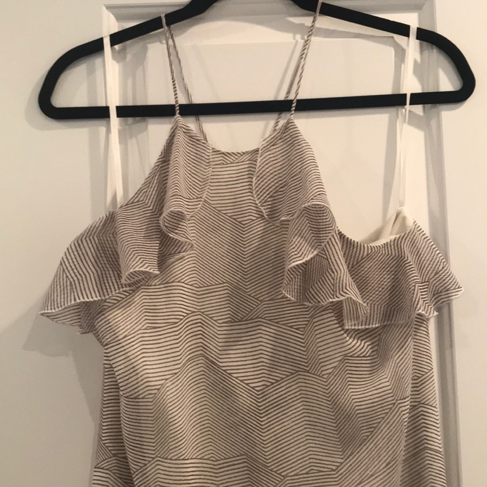 BCBGeneration halter dress with ruffles